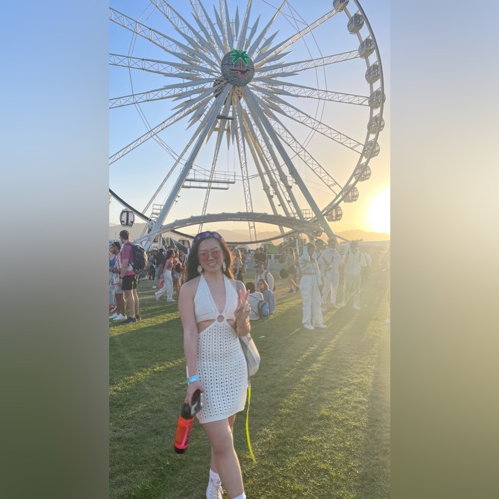 Halter top crochet outfit for Coachella